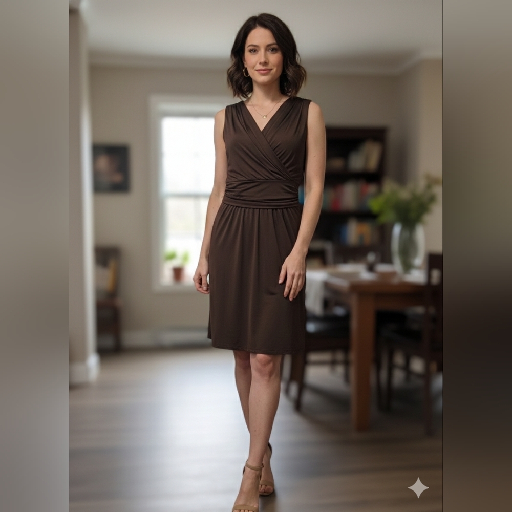BOSTON PROPER Chocolate Brown Dress Size S
